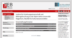 Desktop Screenshot of ifeb.uni-klu.ac.at