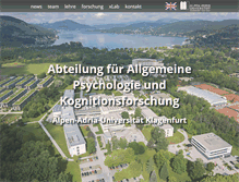 Tablet Screenshot of cognition.uni-klu.ac.at